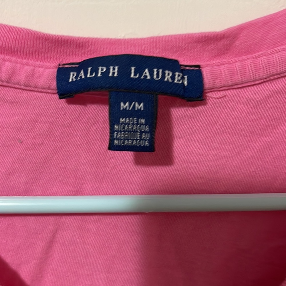 Ralph Lauren Women’s Size Medium Pink Tee GUC - Picture 2 of 5